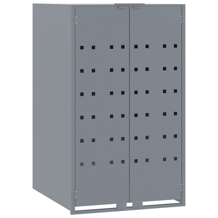 Depozitare coș gunoi cu roți 6 coșuri gri 414x79x117 cm oțel - WALTI WALTI