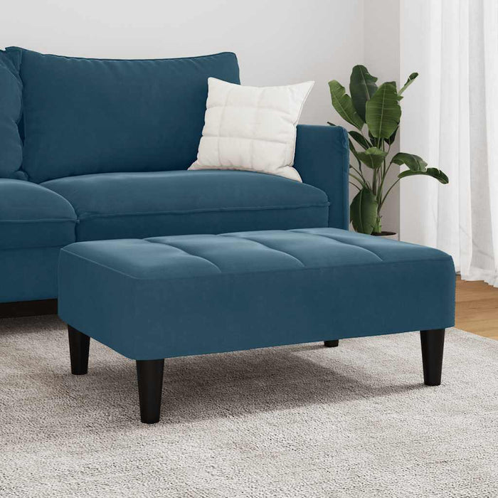 Taburet, albastru, 77x55x31 cm, catifea WALTI