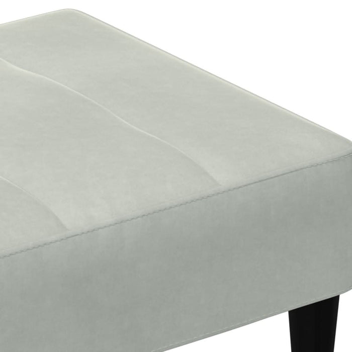Taburet, gri deschis, 77x55x31 cm, catifea - WALTI WALTI