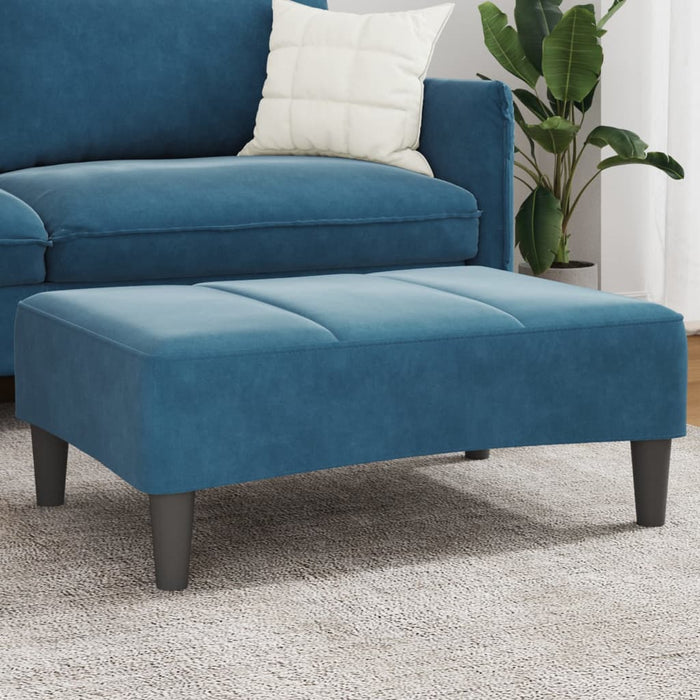 Taburet, albastru, 77x55x31 cm, catifea WALTI