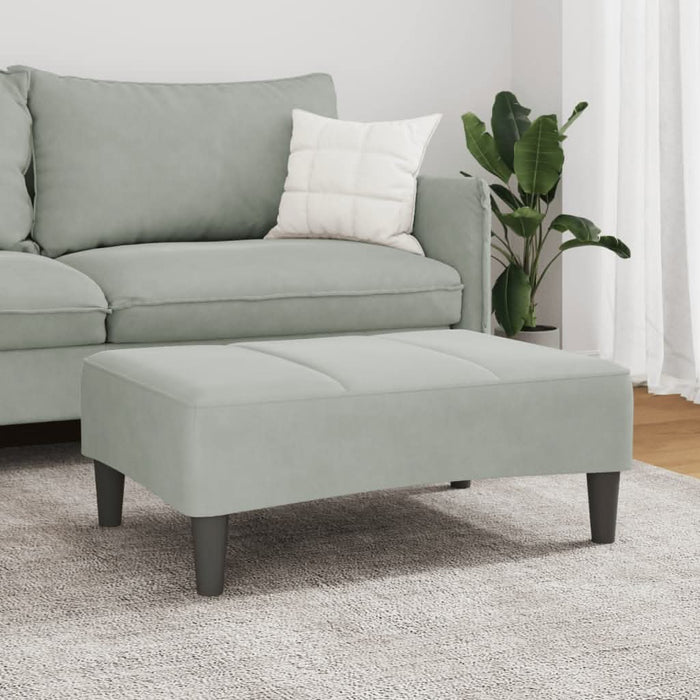 Taburet, gri deschis, 77x55x31 cm, catifea - WALTI WALTI