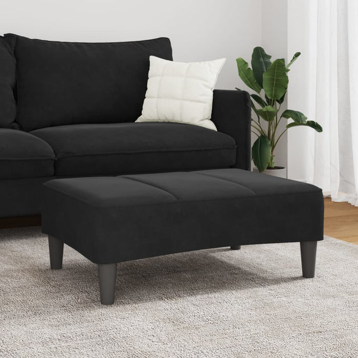 Taburet, negru, 77x55x31 cm, catifea WALTI