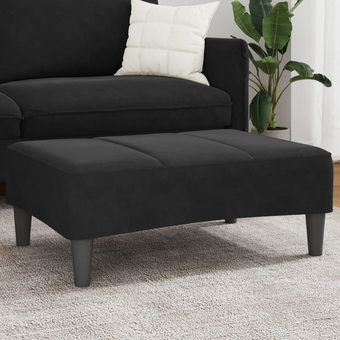 Taburet, negru, 77x55x31 cm, catifea WALTI