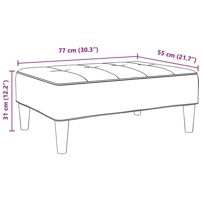 Taburet, gri închis, 77x55x31 cm, material textil - WALTI WALTI