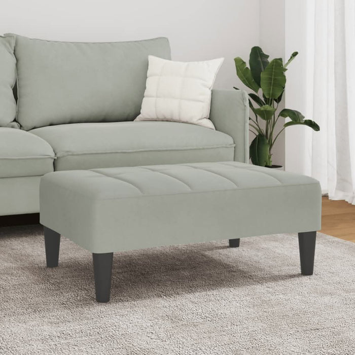 Taburet, gri deschis, 77x55x31 cm, catifea - WALTI WALTI