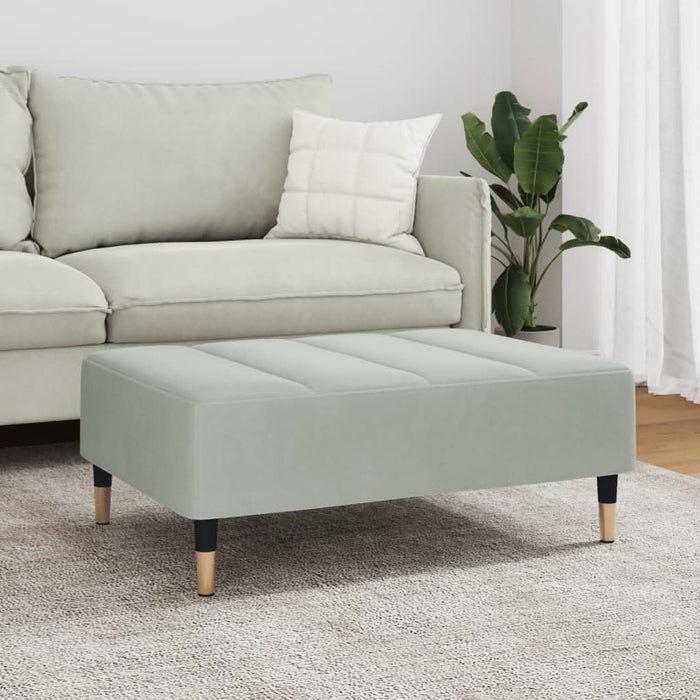 Taburet, gri deschis, 77x55x31 cm, catifea - WALTI WALTI