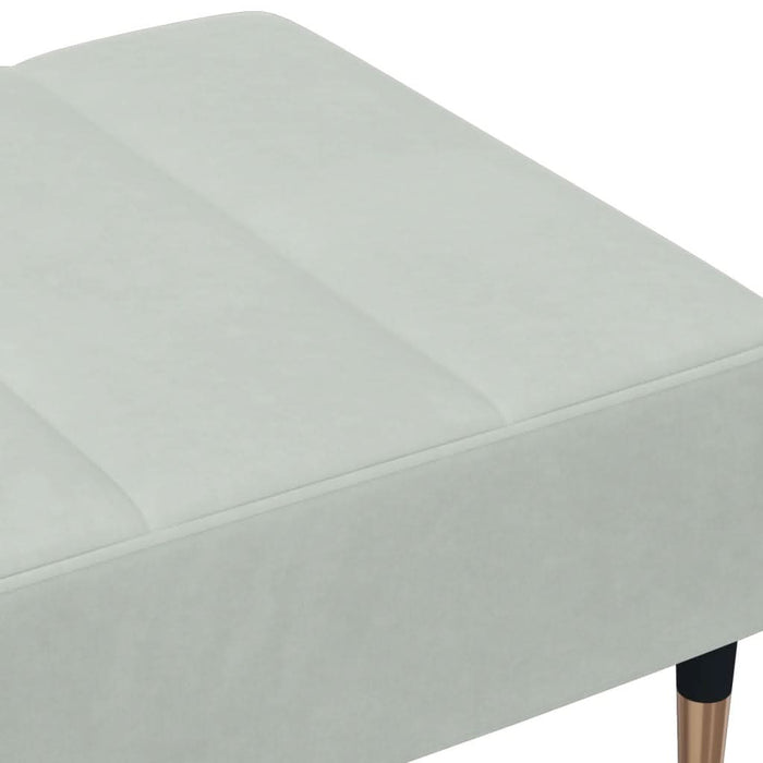 Taburet, gri deschis, 77x55x31 cm, catifea - WALTI WALTI