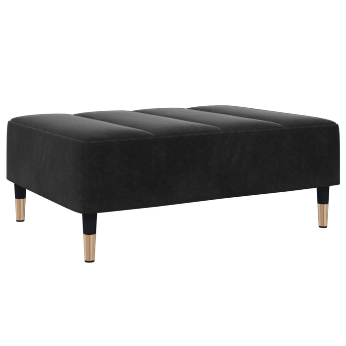 Taburet, negru, 77x55x31 cm, catifea WALTI
