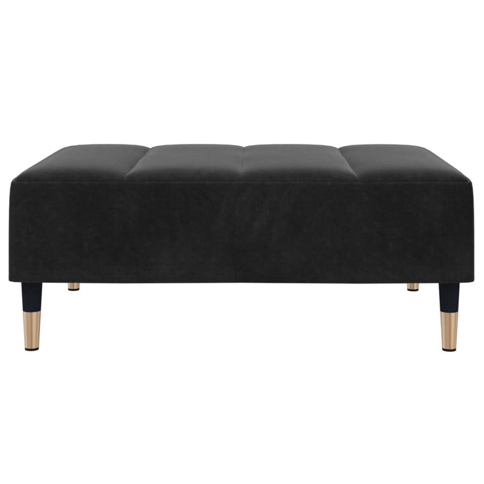 Taburet, negru, 77x55x31 cm, catifea WALTI