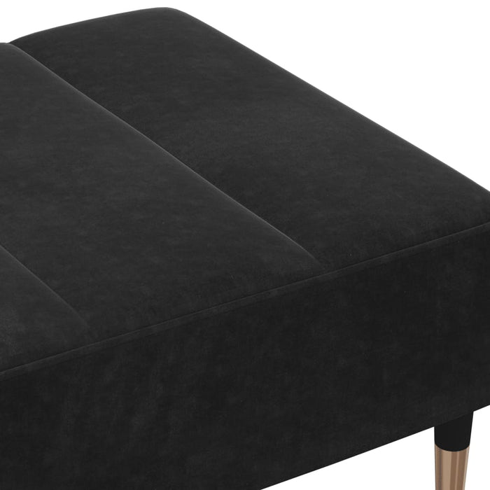 Taburet, negru, 77x55x31 cm, catifea WALTI