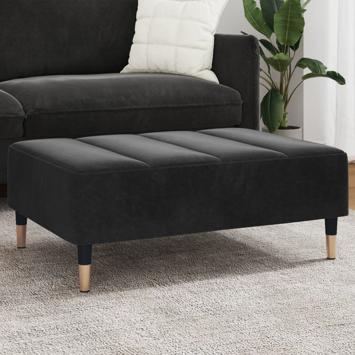 Taburet, negru, 77x55x31 cm, catifea WALTI