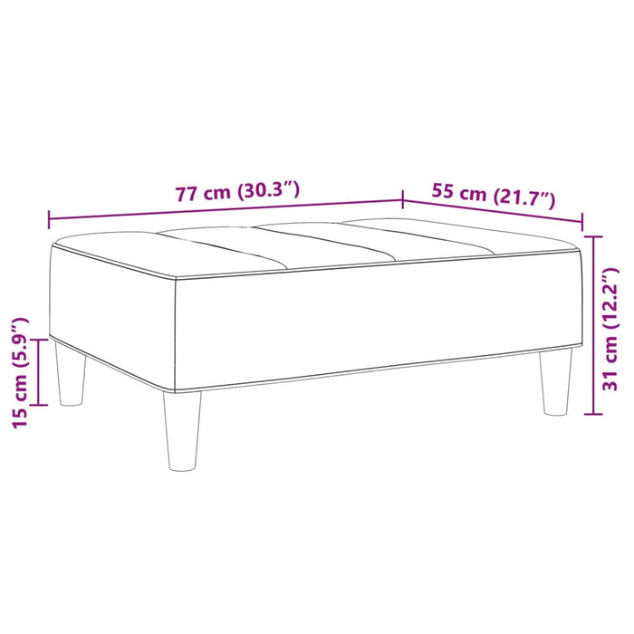 Taburet, galben, 77x55x31 cm, catifea - WALTI WALTI