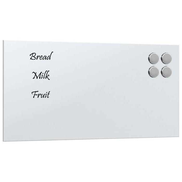 Tablă magnetică de perete, alb, 40x20 cm, sticlă securizată WALTI