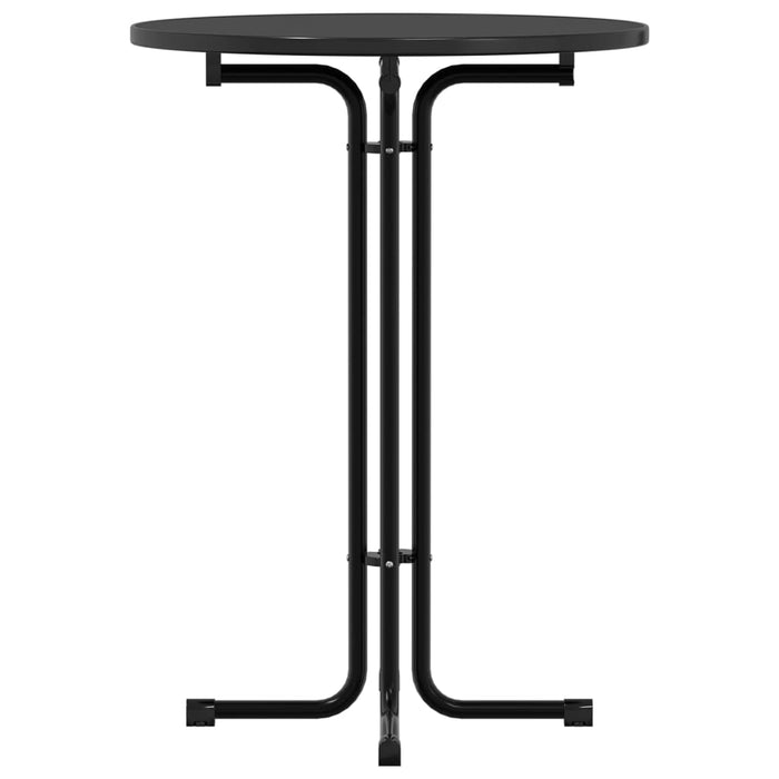 Masă de bar, negru, Ø70x110 cm, lemn prelucrat și oțel WALTI