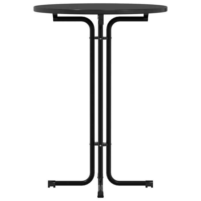 Masă de bar, negru, Ø70x110 cm, lemn prelucrat și oțel WALTI