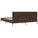 Cadru de pat, stejar maro, 200x200 cm, lemn prelucrat și metal - WALTI WALTI