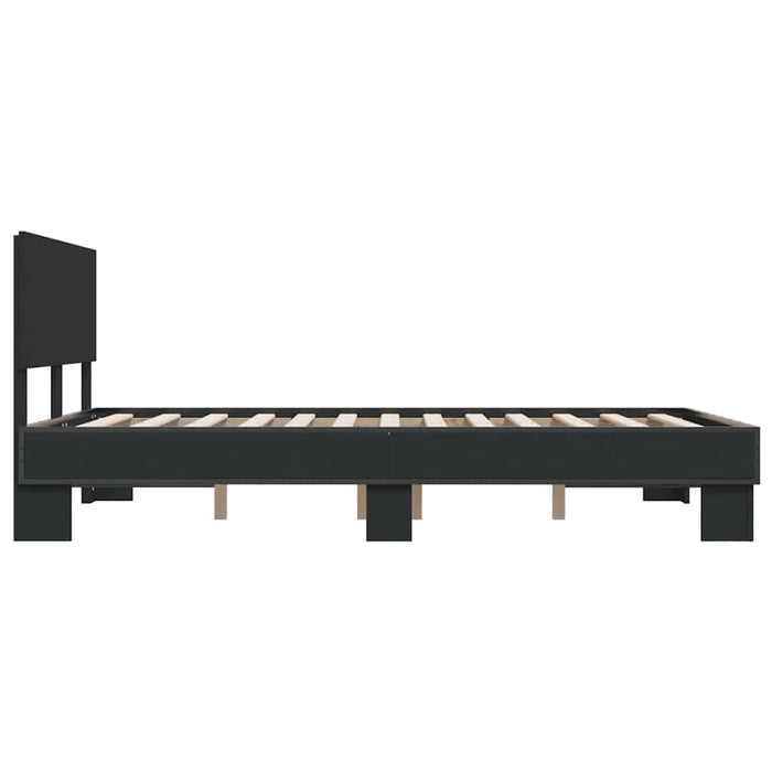 Cadru de pat, negru, 120x190 cm, lemn prelucrat și metal - WALTI WALTI
