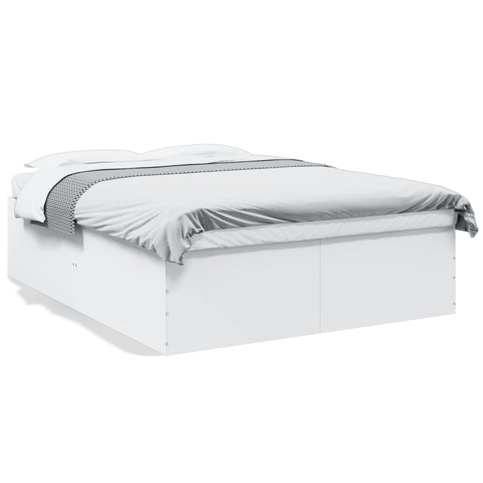Cadru de pat, alb, 160x200 cm, lemn prelucrat WALTI