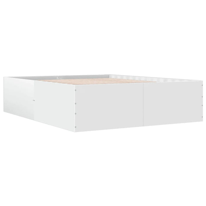 Cadru de pat, alb, 160x200 cm, lemn prelucrat WALTI