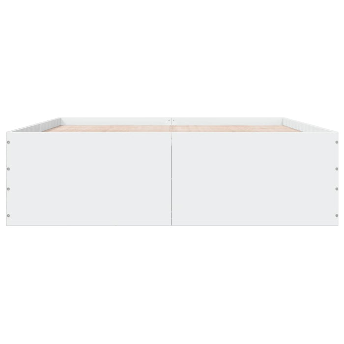 Cadru de pat, alb, 160x200 cm, lemn prelucrat WALTI