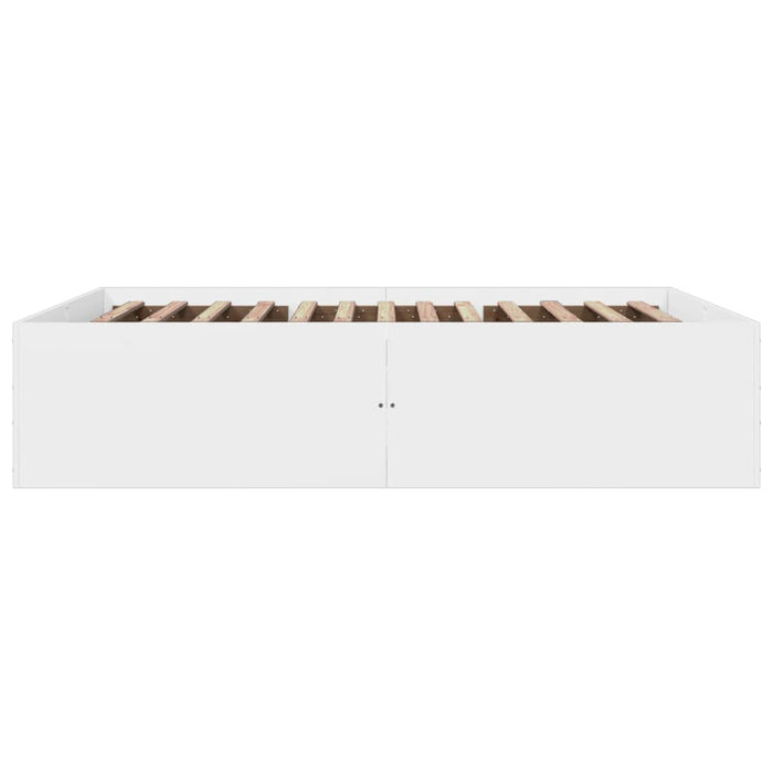 Cadru de pat, alb, 160x200 cm, lemn prelucrat WALTI