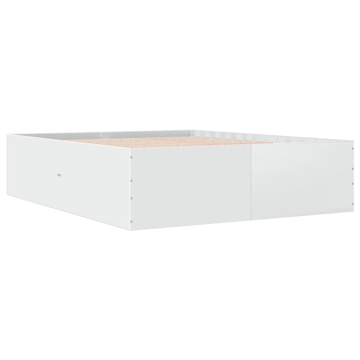 Cadru de pat, alb, 160x200 cm, lemn prelucrat WALTI