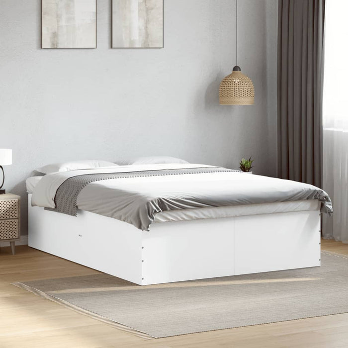 Cadru de pat, alb, 160x200 cm, lemn prelucrat WALTI