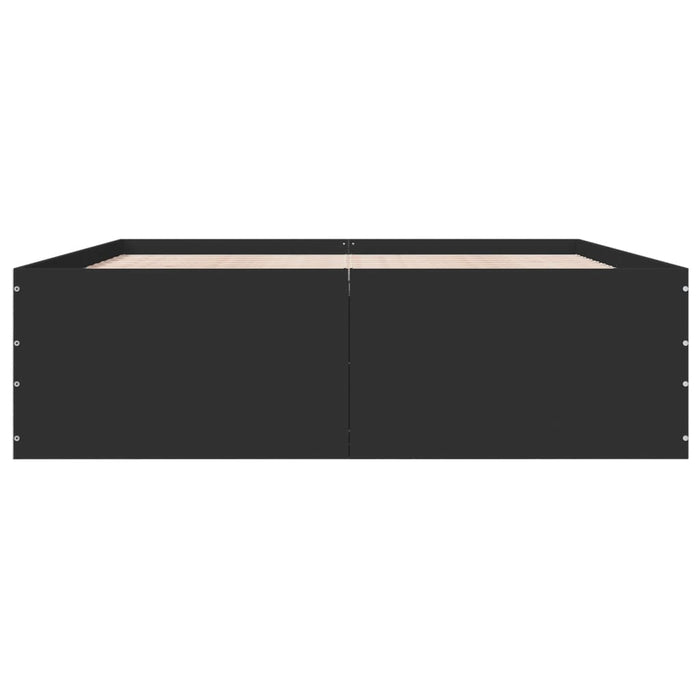 Cadru de pat, negru, 160x200 cm, lemn prelucrat WALTI
