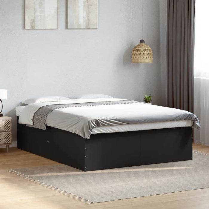 Cadru de pat, negru, 160x200 cm, lemn prelucrat WALTI