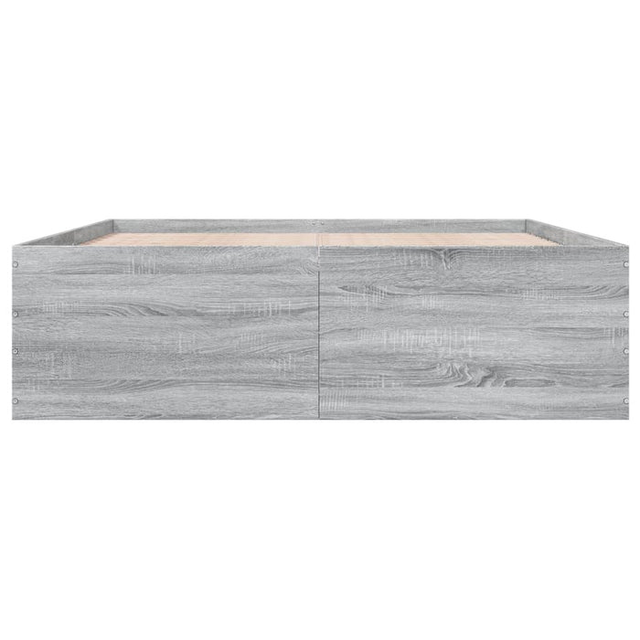 Cadru de pat, gri sonoma, 160x200 cm, lemn prelucrat - WALTI WALTI