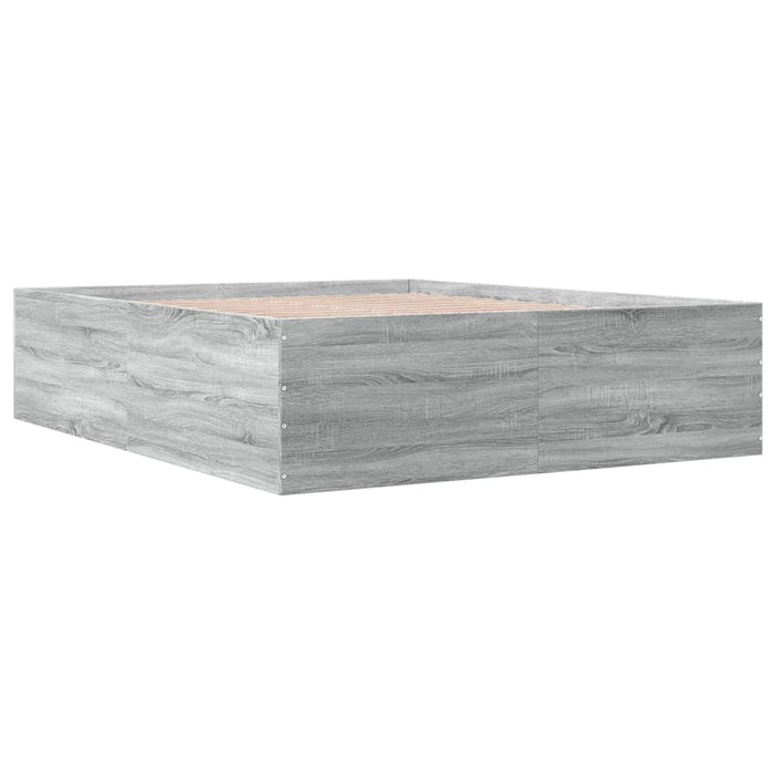 Cadru de pat, gri sonoma, 160x200 cm, lemn prelucrat - WALTI WALTI