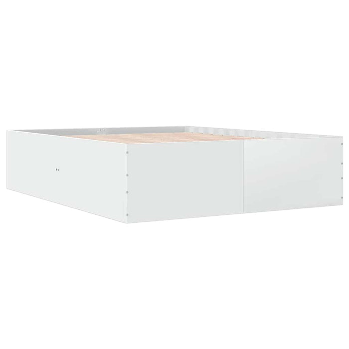 Cadru de pat, alb, 150x200 cm, lemn prelucrat - WALTI WALTI