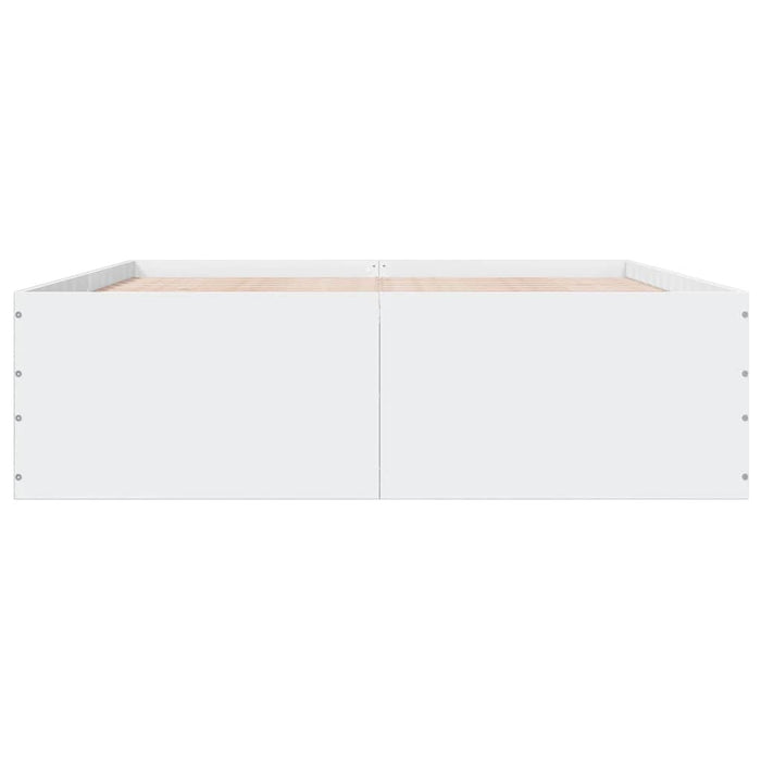 Cadru de pat, alb, 150x200 cm, lemn prelucrat - WALTI WALTI