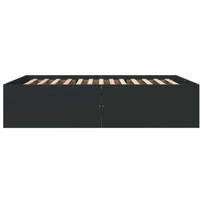 Cadru de pat, negru, 150x200 cm, lemn prelucrat - WALTI WALTI