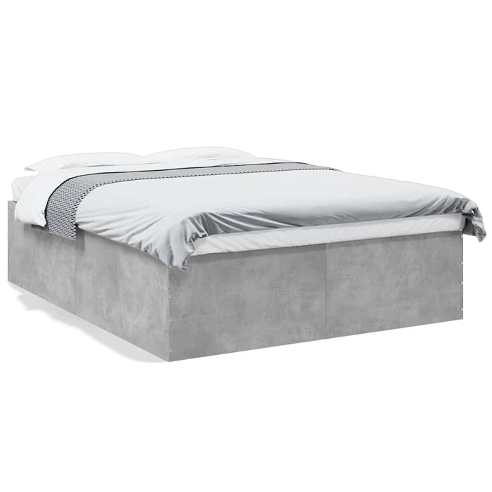 Cadru de pat, gri beton, 150x200 cm, lemn prelucrat - WALTI WALTI