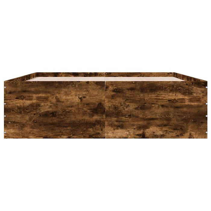Cadru de pat, stejar fumuriu, 150x200 cm, lemn prelucrat WALTI