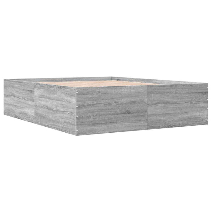 Cadru de pat, gri sonoma, 150x200 cm, lemn prelucrat - WALTI WALTI