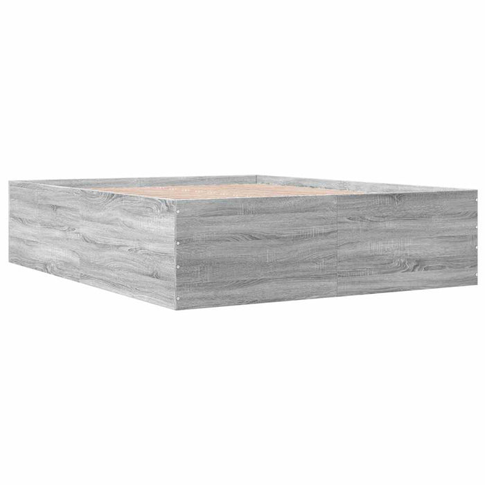 Cadru de pat, gri sonoma, 150x200 cm, lemn prelucrat - WALTI WALTI