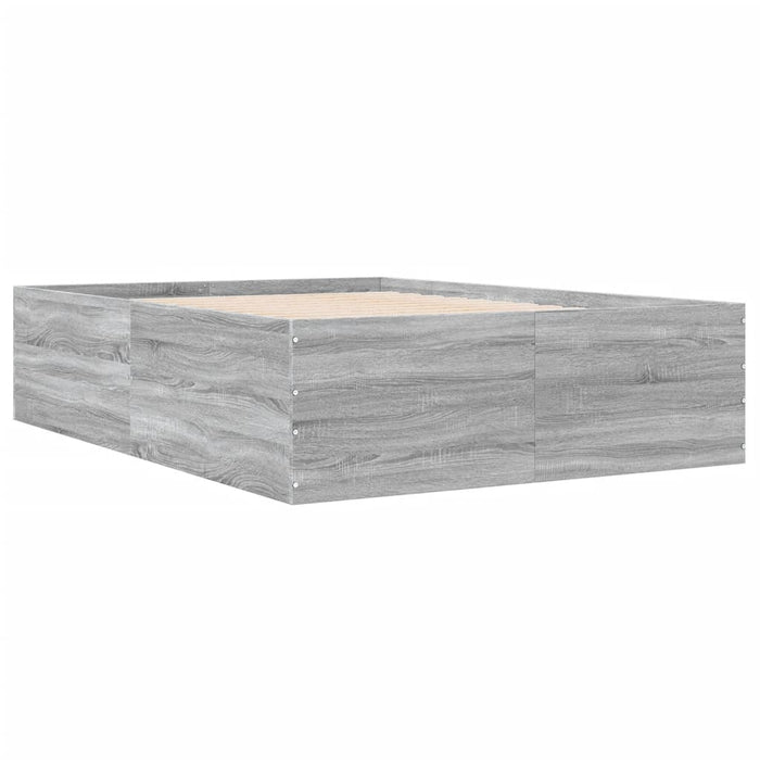Cadru de pat, gri sonoma, 140x200 cm, lemn prelucrat WALTI