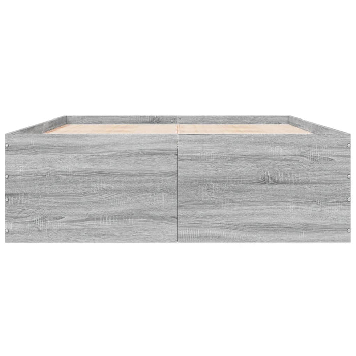 Cadru de pat, gri sonoma, 140x200 cm, lemn prelucrat WALTI