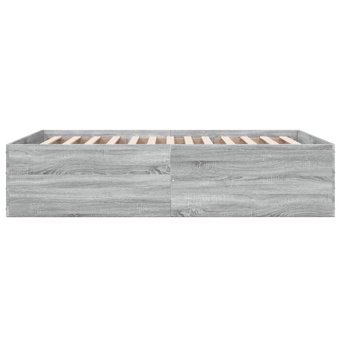 Cadru de pat, gri sonoma, 140x200 cm, lemn prelucrat WALTI