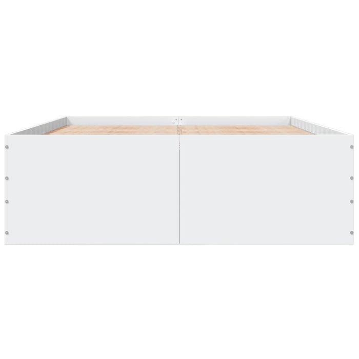 Cadru de pat, alb, 120x200 cm, lemn prelucrat WALTI