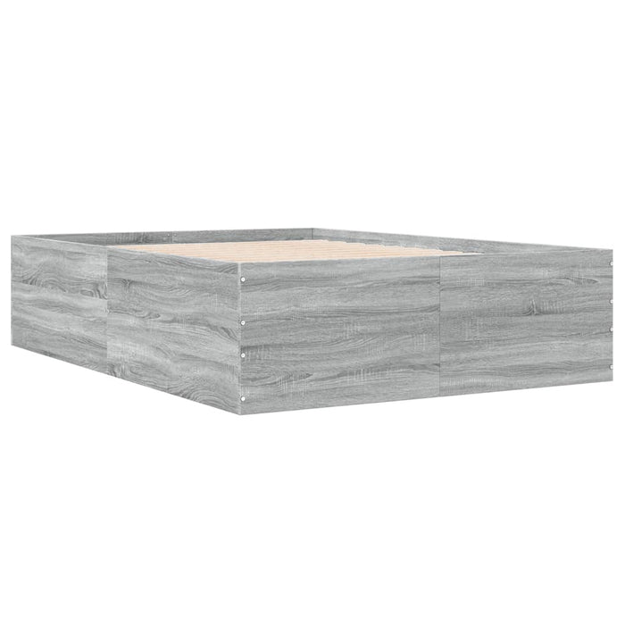 Cadru de pat, gri sonoma, 140x190 cm, lemn prelucrat - WALTI WALTI
