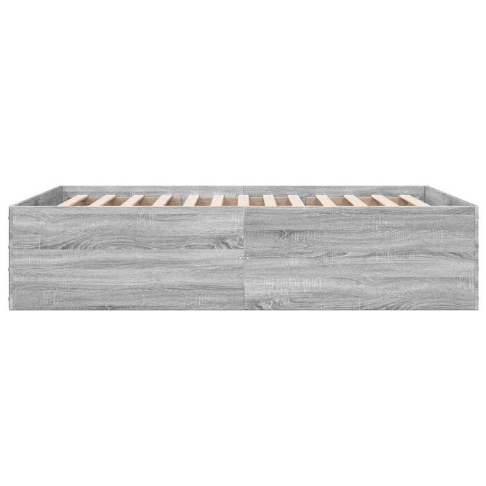 Cadru de pat, gri sonoma, 140x190 cm, lemn prelucrat - WALTI WALTI