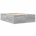 Cadru de pat, gri sonoma, 140x190 cm, lemn prelucrat - WALTI WALTI