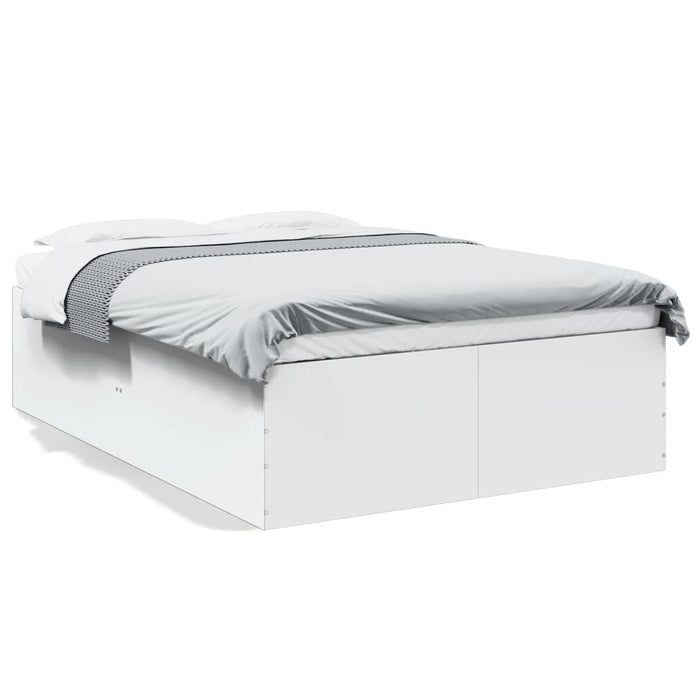 Cadru de pat, alb ,135x190 cm, lemn prelucrat - WALTI WALTI