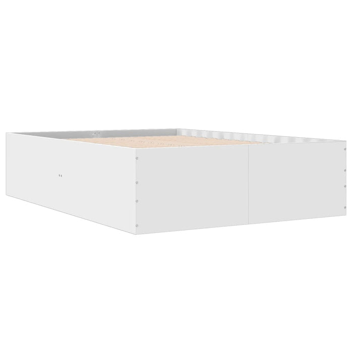Cadru de pat, alb ,135x190 cm, lemn prelucrat - WALTI WALTI