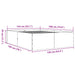 Cadru de pat, alb ,135x190 cm, lemn prelucrat - WALTI WALTI