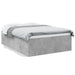 Cadru de pat, gri beton, 135x190 cm, lemn prelucrat - WALTI WALTI
