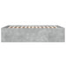 Cadru de pat, gri beton, 135x190 cm, lemn prelucrat - WALTI WALTI